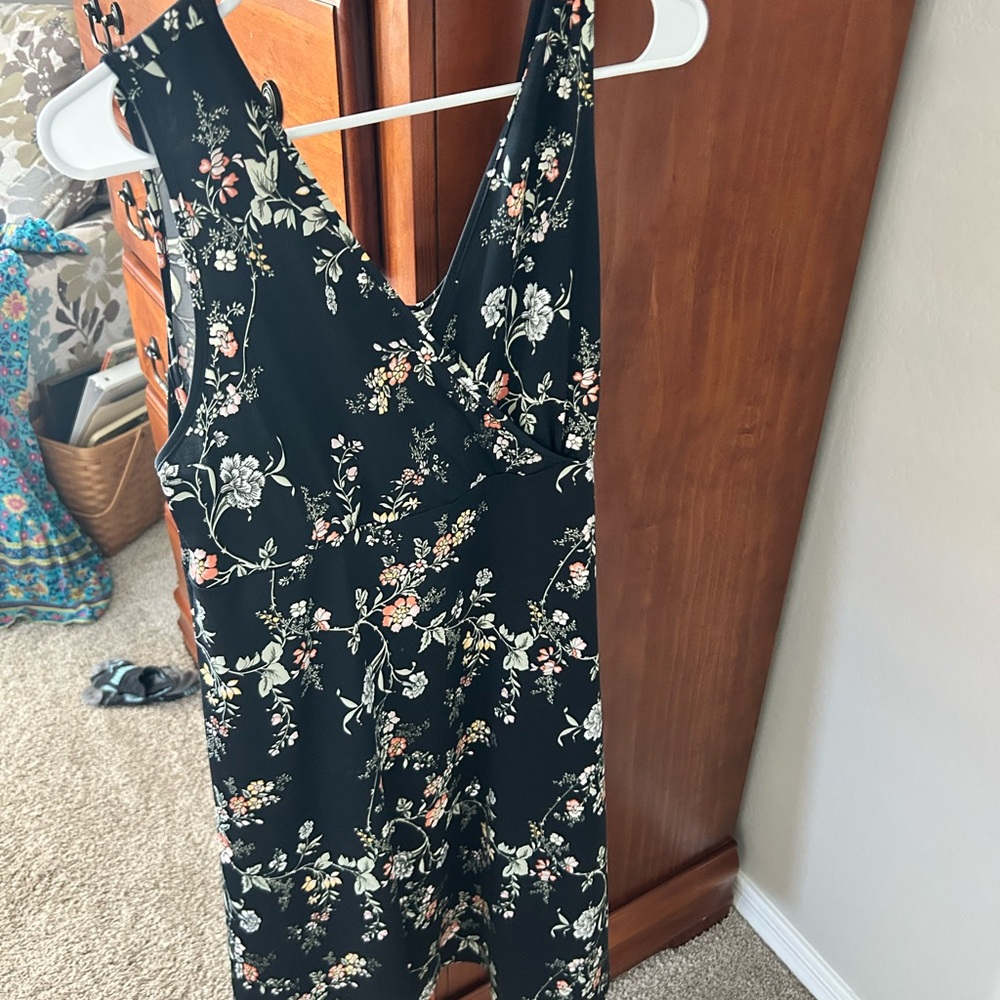 Floral Black Dress